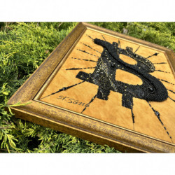 Painting-Embroidery - Sunny El Salvador and Bitcoin by 5ksana