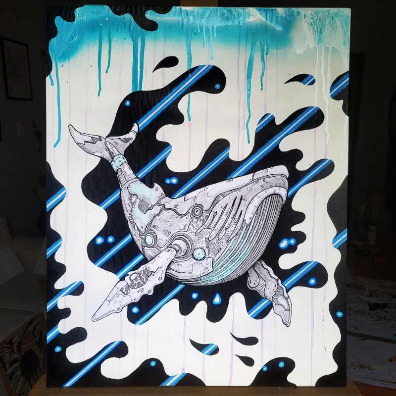 Cyber Whale by Gus Grillasca