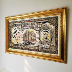 Slave Money Metallic Giclée by Gus Grillasca