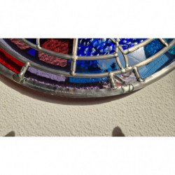 "Glas in Lood" (Stained Glass) Bitcoin Logo by Pleb Royale & Glasatelier Claire