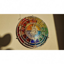 "Glas in Lood" (Stained Glass) Bitcoin Logo by Pleb Royale & Glasatelier Claire