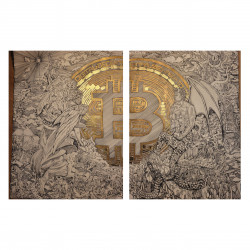 The Battle for Bitcoin & Soul of Humanity - FRAMED ORIGINAL - Ariel Birdie