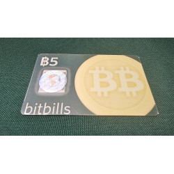 bitbills beta 5 BTC Physical Bitcoin Card - bitbills