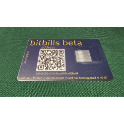 bitbills beta 1 BTC Physical Bitcoin Card - bitbills