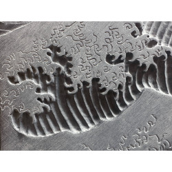 "The Great Wave Off Nakamoto" - Hand Carved Relief - Brekkie von Bitcoin