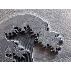 "The Great Wave Off Nakamoto" - Hand Carved Relief - Brekkie von Bitcoin