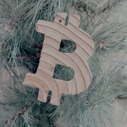 Rustic BTC Tree Ring Ornament 4 pack - Hodlworth