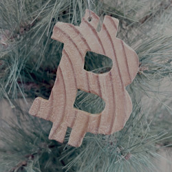 Rustic BTC Tree Ring Ornament 4 pack - Hodlworth