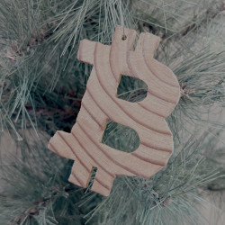 Rustic BTC Tree Ring Ornament 4 pack - Hodlworth