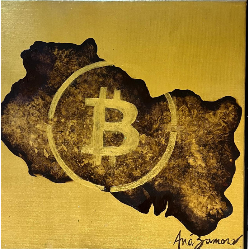 Bitcoin map of El Salvador No.1 by Ana Zamora