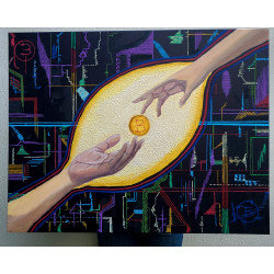 The Genesis of Bitcoin by Menta pintora