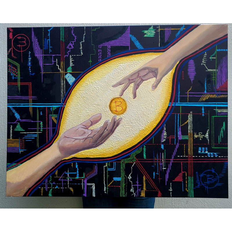 The Genesis of Bitcoin by Menta pintora