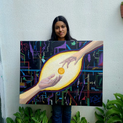 The Genesis of Bitcoin by Menta pintora