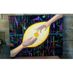 The Genesis of Bitcoin by Menta pintora