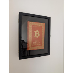 Leather-bound edition of The Bitcoin Standard in orange goat by Leathermint