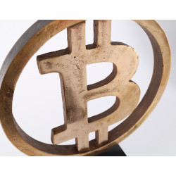 Bronze Bitcoin 'Open' - Large by Bitcoin Design