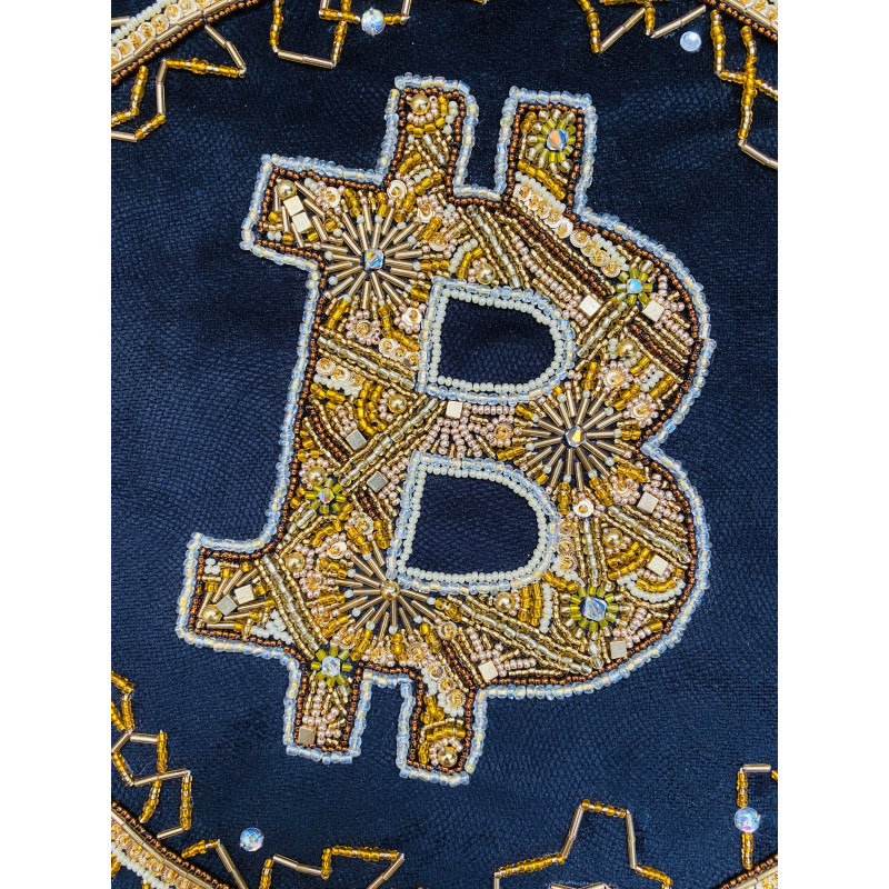 Painting "FIERY BITCOIN" By 5ksana