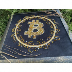 Painting "FIERY BITCOIN" By 5ksana
