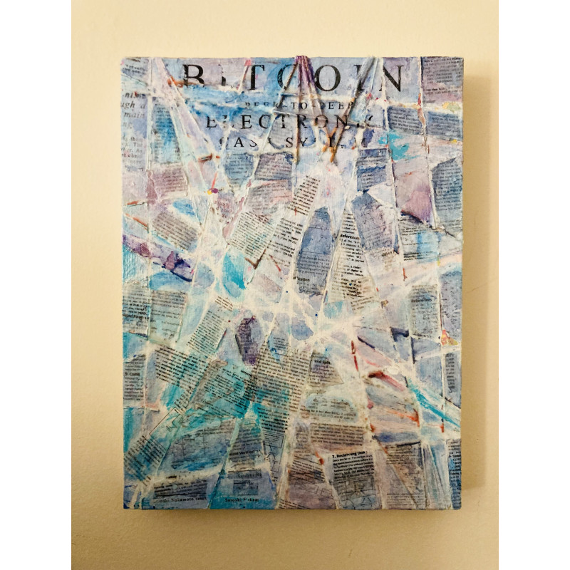 Satoshi White Paper Collage No. 10, Block Height 710328 By CA Danner