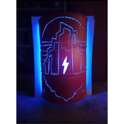 Bitcoin Atlantis Logo Barrel Lamp By RandomGuy
