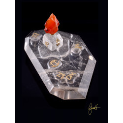 Melting Ice Cube Gem Sculpture and Necklace Jewel by Gareth Eckley