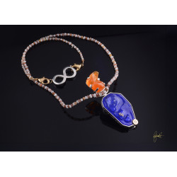 Melting Ice Cube Gem Sculpture and Necklace Jewel by Gareth Eckley