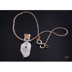 Melting Ice Cube Gem Sculpture and Necklace Jewel by Gareth Eckley
